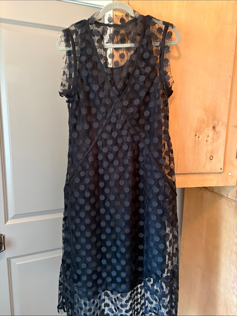 Twin-Set Black Polka Dot Midi Dress
